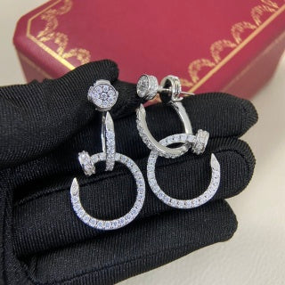 Cartier fully diamond-set Juste un Clou drop earrings