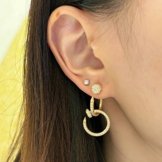 Cartier fully diamond-set Juste un Clou drop earrings