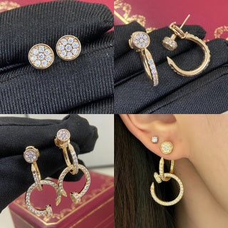Cartier fully diamond-set Juste un Clou drop earrings