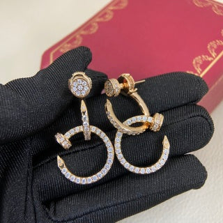 Cartier fully diamond-set Juste un Clou drop earrings