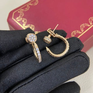 Cartier fully diamond-set Juste un Clou drop earrings