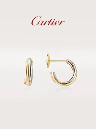 Cartier Elvara Trinity Curve Hoop Earrings
