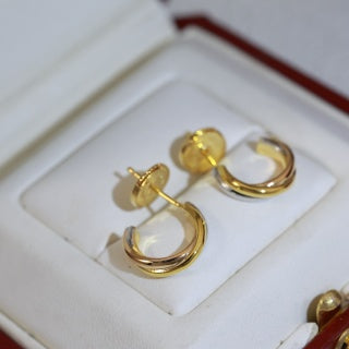 Cartier Elvara Trinity Curve Hoop Earrings