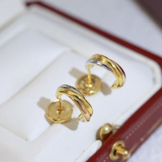 Cartier Elvara Trinity Curve Hoop Earrings