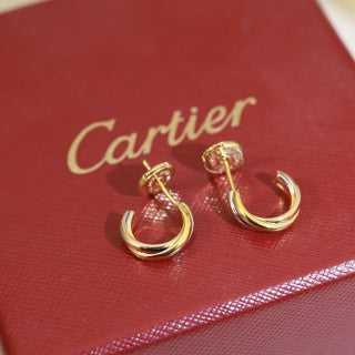 Cartier Elvara Trinity Curve Hoop Earrings