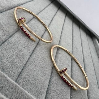 Cartier Juste un Clou bracelet with pink diamonds at the head and tip