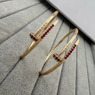 Cartier Juste un Clou bracelet with pink diamonds at the head and tip