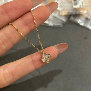 Van Cleef & Arpels Luminous Clover Mini Pendant Necklace