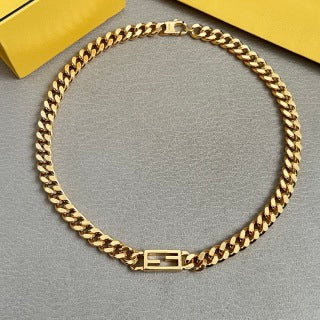 Fendi Varello FF Bold Link Necklace