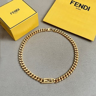 Fendi Varello FF Bold Link Necklace