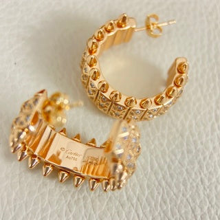 Cartier double-row pavé diamond stud earrings