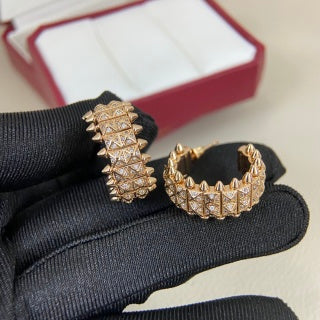 Cartier double-row pavé diamond stud earrings