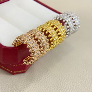 Cartier double-row pavé diamond stud earrings