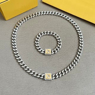 Fendi Arco FF Chain Link Bracelet