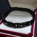 Cartier classic large white diamond with a carbon-black chain