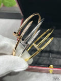 Cartier Selene Nail Line Diamond Cuff Bracelet