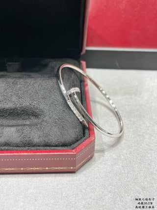 Cartier Selene Nail Line Diamond Cuff Bracelet
