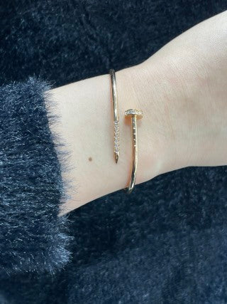 Cartier Selene Nail Line Diamond Cuff Bracelet