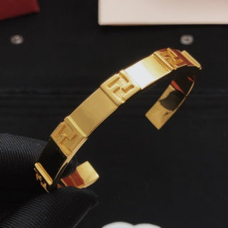 Fendi Verona FF Contrast Open Cuff Bracelet