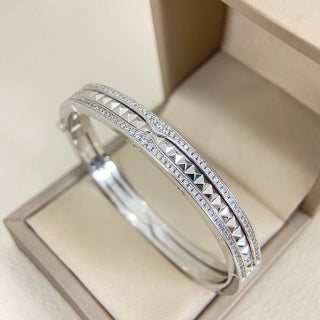 Bvlgari Geometric Wide Cuff Bracelet – Elegant Luxury Jewelry