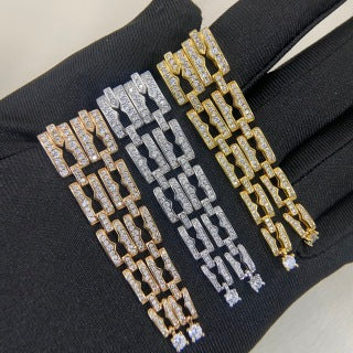 Bvlgari Crystal Geometric Link Bracelet – Elegant Luxury Jewelry