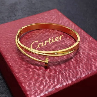 Cartier Valora Screw Detail Gold Cuff Bracelet