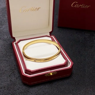 Cartier Elara Pavé Line Diamond Bangle Bracelet