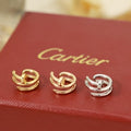 Cartier Love Entrelacé Mini Hoop Stud Earrings