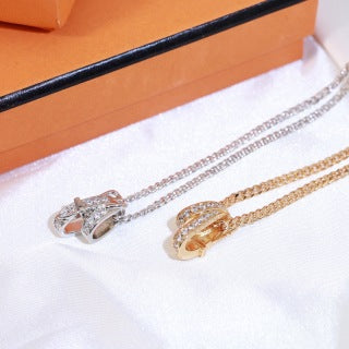 Hermès Kelly Mini Pavé Lock Pendant Necklace