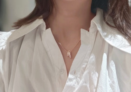 Hermès Kelly Mini Pavé Lock Pendant Necklace