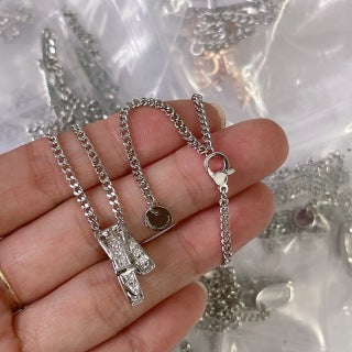 Hermès Kelly Mini Pavé Lock Pendant Necklace