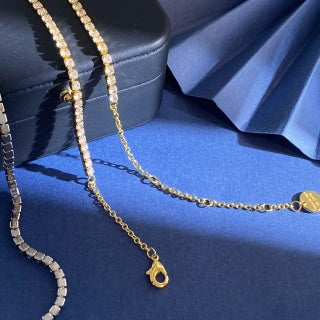 Fendi Celestine FF Pavé Link Necklace