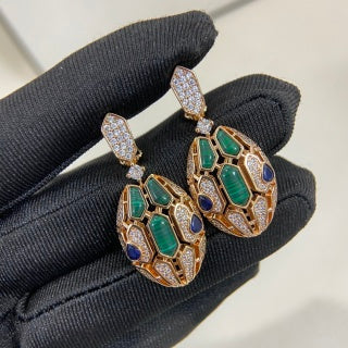 Bvlgari Emerald Statement Drop Earrings – Elegant Luxury Jewelry
