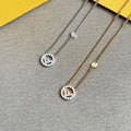 Fendi Elara FF Halo Pendant Necklace