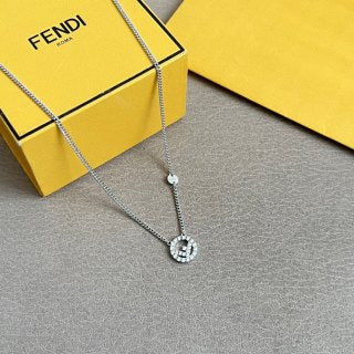 Fendi Elara FF Halo Pendant Necklace
