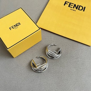 Fendi Serina Fluid Curve Stud Earrings