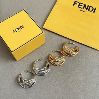 Fendi Serina Fluid Curve Stud Earrings