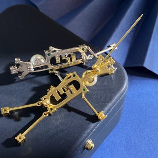 Fendi Bellini FF Royal Robot Brooch