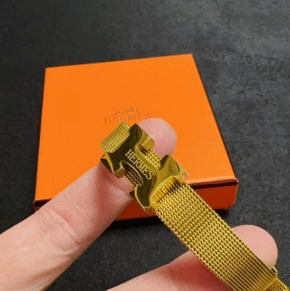 Hermès Clic H Mesh Chain Bracelet