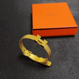 Hermès Clic H Mesh Chain Bracelet
