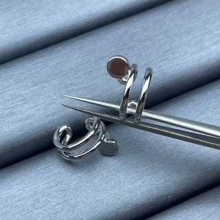 Cartier Love Cercle Duo Mini Hoop Stud Earrings