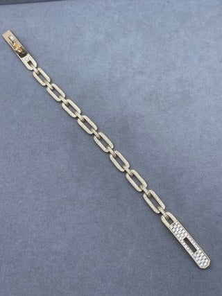 Hermès Éclat Pavé Chain Link Bracelet