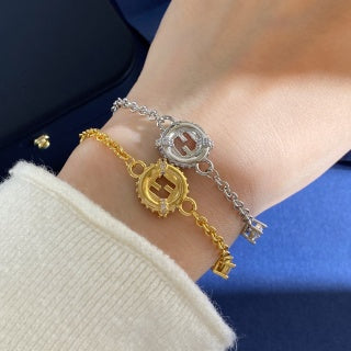Fendi Eloria FF Multi Charm Chain Bracelet