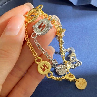 Fendi Eloria FF Multi Charm Chain Bracelet