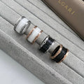 Bvlgari Multi-Tone Ceramic Band Ring – Elegant Luxury Jewelry