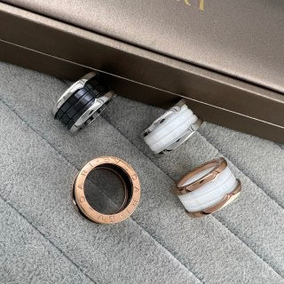 Bvlgari Multi-Tone Ceramic Band Ring – Elegant Luxury Jewelry