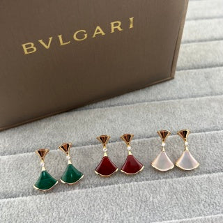 Bvlgari Colorful Fan Crystal Earrings – Elegant Luxury Jewelry