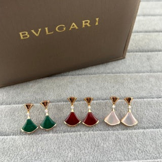 Bvlgari Colorful Fan Crystal Earrings – Elegant Luxury Jewelry
