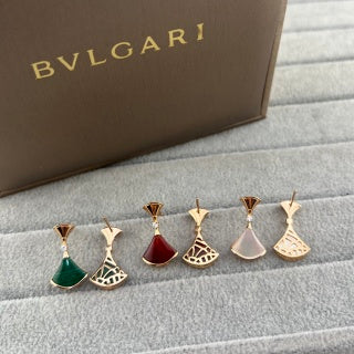Bvlgari Colorful Fan Crystal Earrings – Elegant Luxury Jewelry