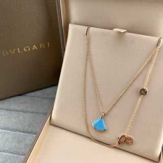Bvlgari Colorful Fan Pendant Necklace – Elegant Luxury Jewelry